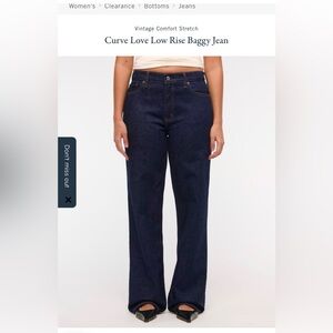 Abercrombie baggy low rise jeans curve love